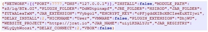 Figure 7. Contents of config.json file