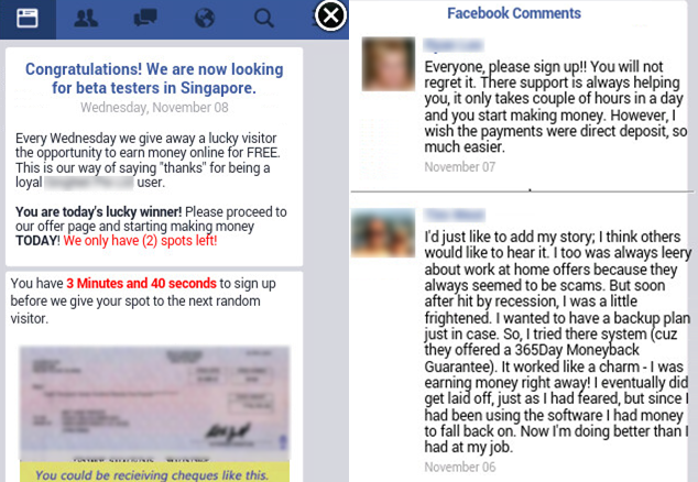 Figure 3. Scammers craft fake testimonials to make it look like other users on Facebook endorse the promo, making the scam look legitimate