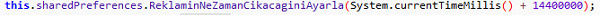 Figure 1. The malware is configured to wait for four hours