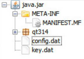 Figure 5. jRAT's configuration file, config.dat, can be decrypted using the AES key in key.dat