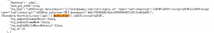Figure 5. Decrypted source code of Crypta.js