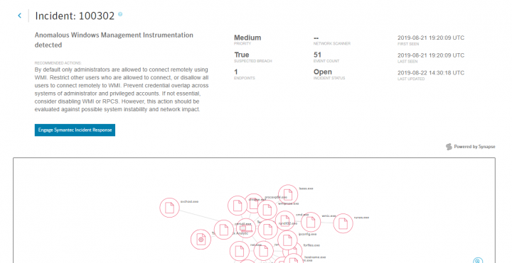 Figure 1. Hannotag was first discovered when it triggered a Targeted Attack Analytics (TAA) alert for suspicious WMI activity