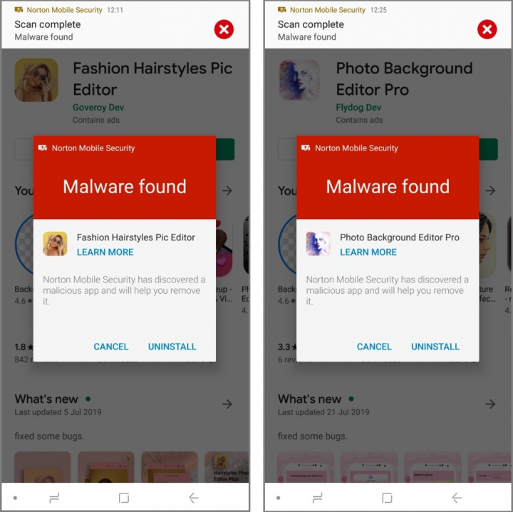Figure 1. Hidden app malware on Google Play