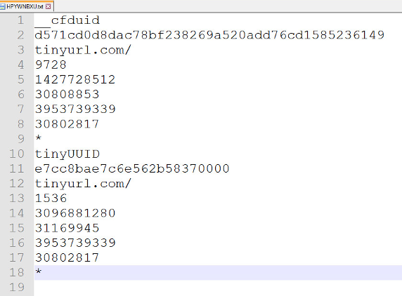 Figure 15. Contents of the cookies downloaded to the victim’s computer