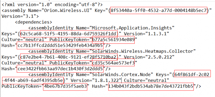 Figure 4. A contrived example of data received by Sunburst that is decoded to extract the command