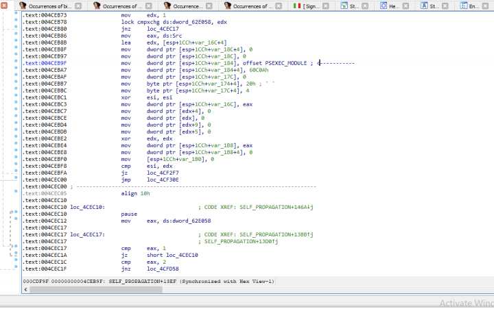 Figure 1. PsExec embedded in ransomware code