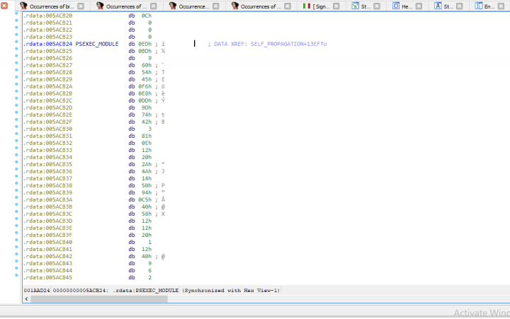 Figure 2. PsExec compressed by zlib in ransomware code