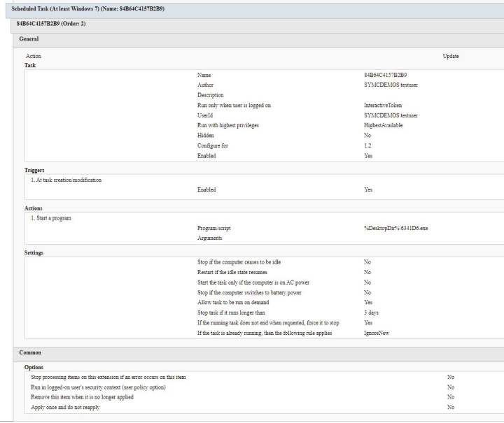 Figure 10. Group Policy used to execute the LockBit ransomware.