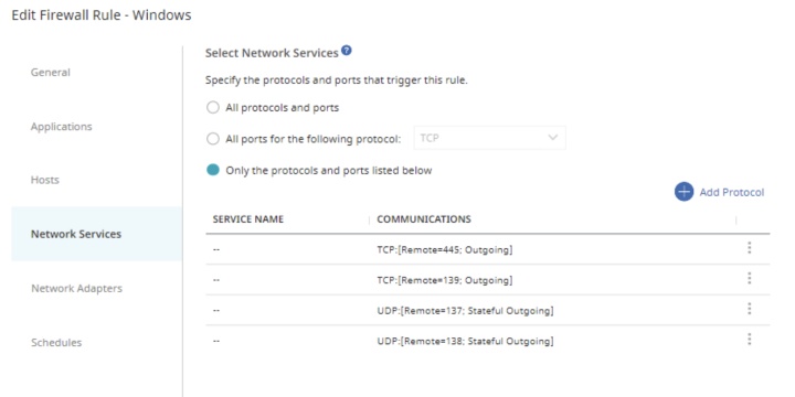 Example 1. Creating Firewall policy